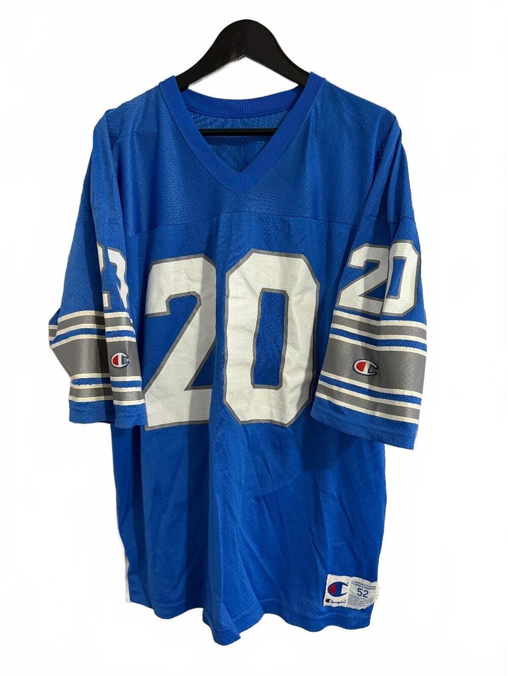 Vintage Barry Sanders Detroit Lions Champion Jersey Size 52